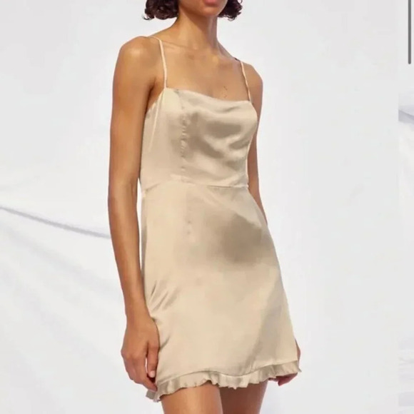 Aritzia Wilfred Skye Mini Dress Sinopia Rust Burnt Orange Red  Size 8 - Picture 11 of 11